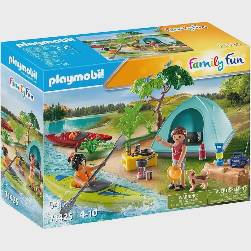 Family Fun Camping Playset With Kayaks (54-Piece, Ref. 71425) 1