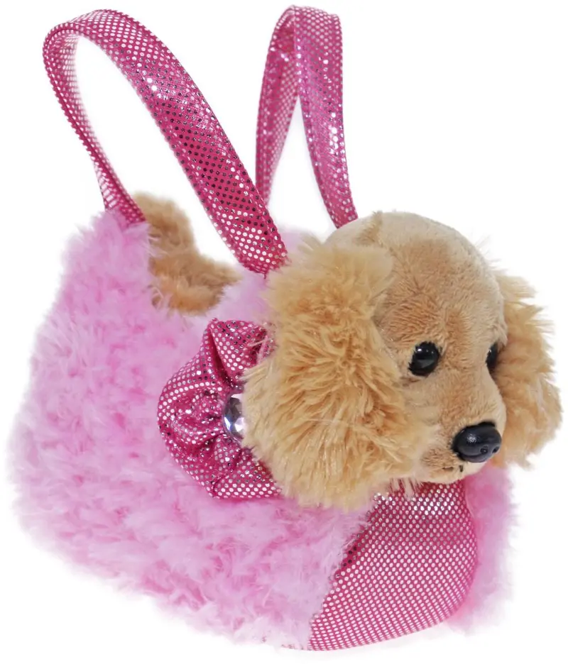 Fancy Pal Cocker Spaniel Plush In Pink Carry Bag 1