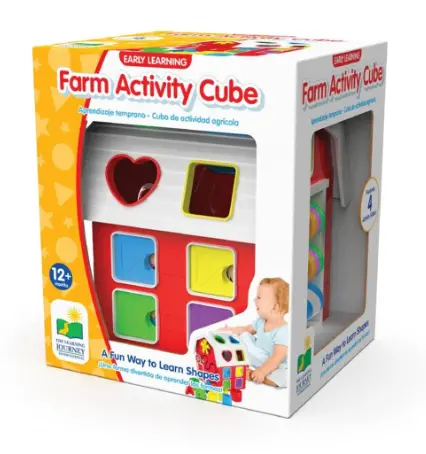 Farm Activity Cube: Multi-Sensory Learning Toy 1