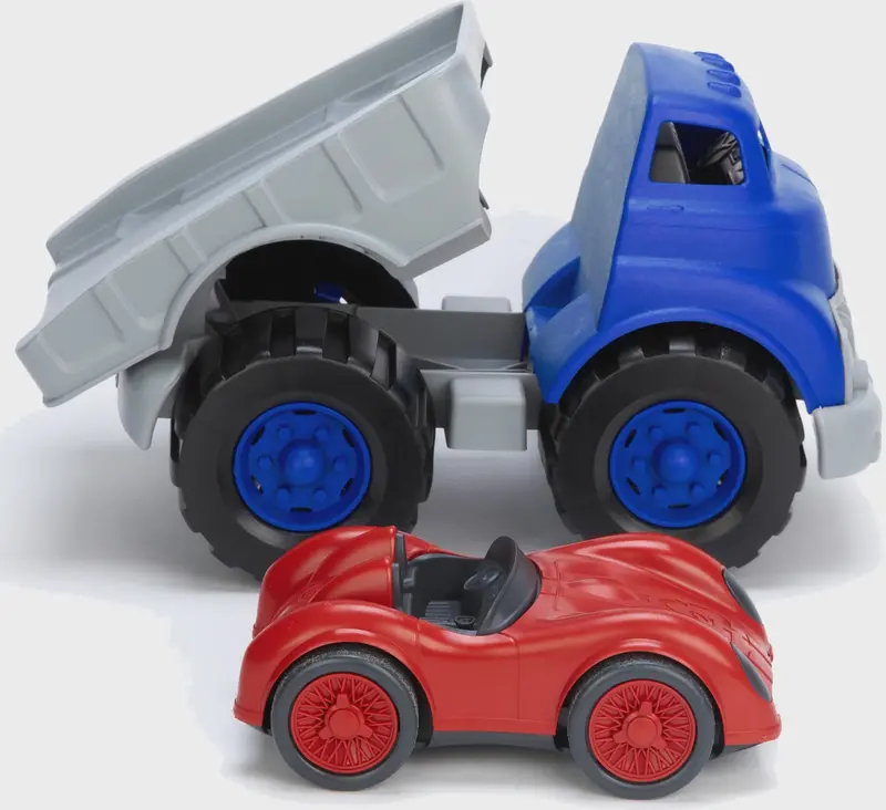 Flatbed Cargo Truck And Racing Car Combo Set 1