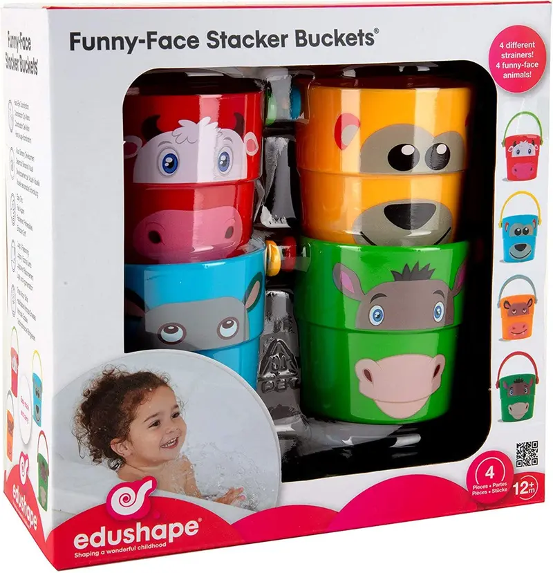 Funny-Face Stacking Bucket Set For Kids 1