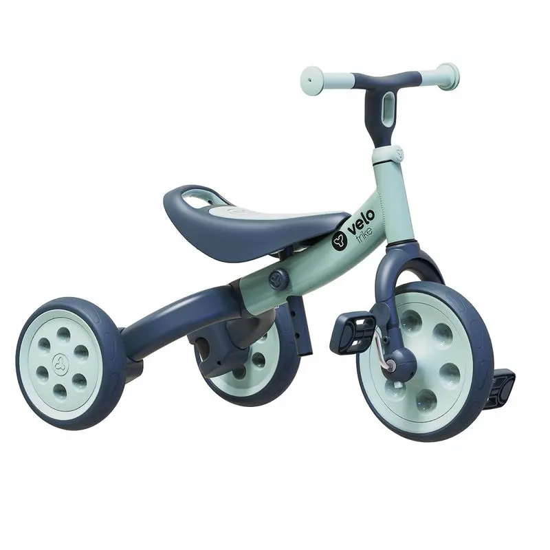 Green 2-In-1 Convertible Tricycle For Toddlers 1