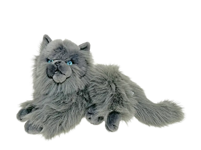 Grey Lying Cat Plush – 30 Cm Snuggly Stuffed Animal 1