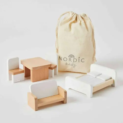 Handcrafted Wooden Dollhouse Furniture Set 1