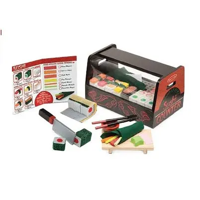 Handcrafted Wooden Sushi Restaurant Play Set 1