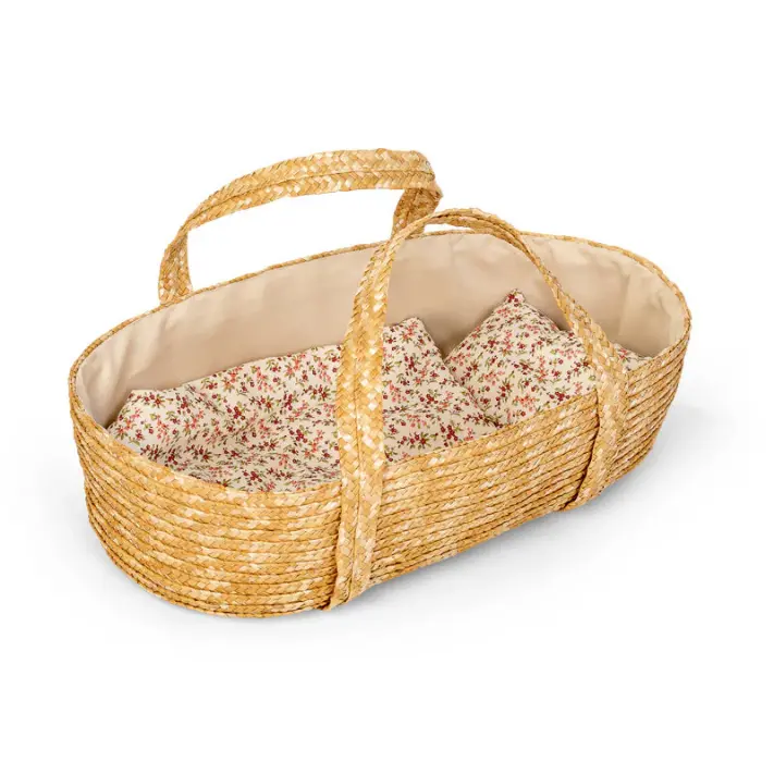 Handwoven Moses Basket – Compact 50Cm Nursery Bed 1