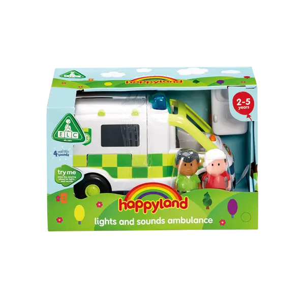Happyland Interactive Ambulance Toy With Lights And Sounds 1