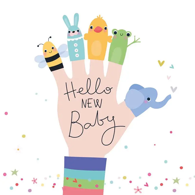 'Hello, New Baby!' Welcome Card 1