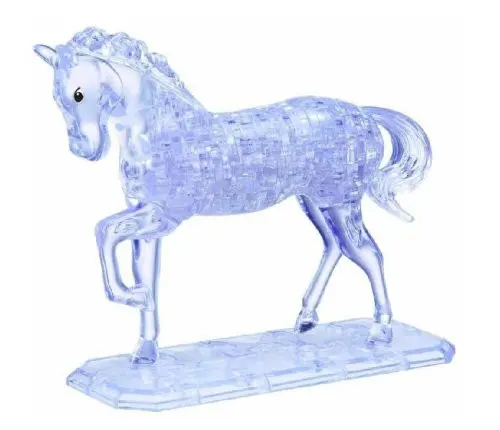 Horse Crystal Puzzle – 101-Piece Uv-Reactive 3D Model 1