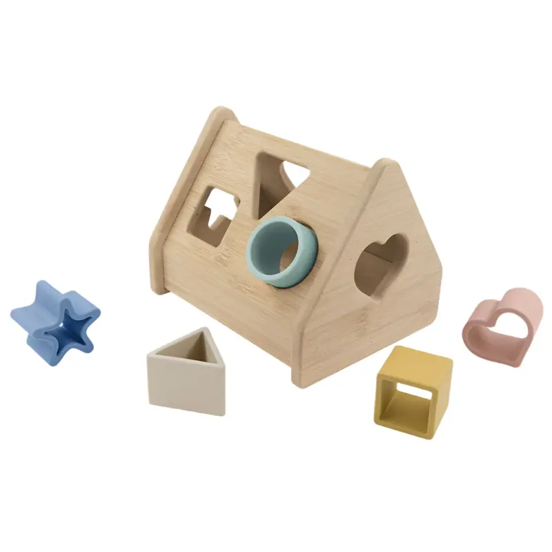 House-Shaped Shape Sorter – Wooden Learning Puzzle For Toddlers 1