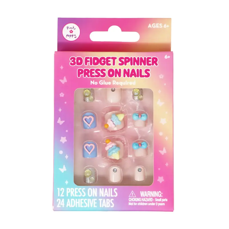 Ice Cream 3D Fidget Spinner Press-On Nails – Fun & Functional Nail Design 1