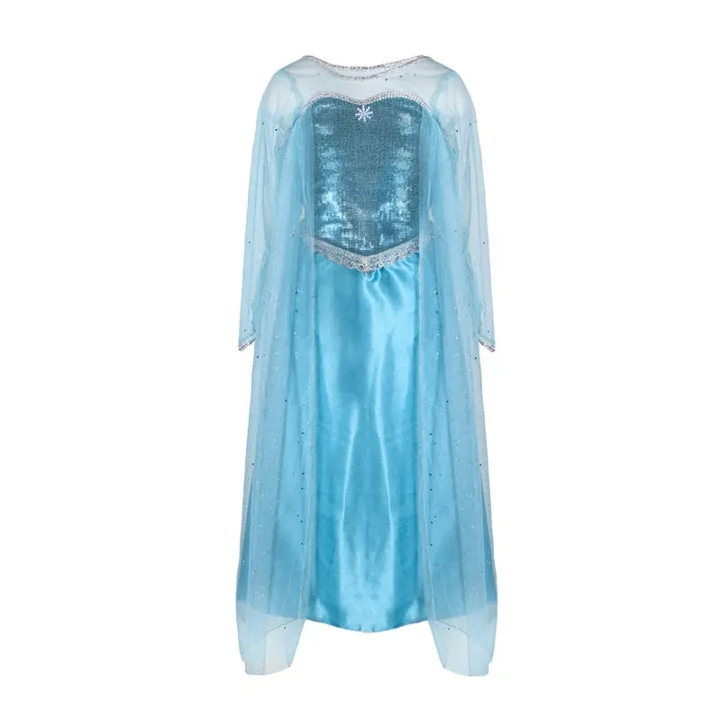 Ice Queen Gown With Detachable Cape – Frozen-Inspired Ensemble (Ages 5–6) 1