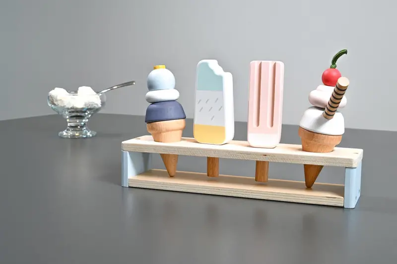 Interactive Ice Cream Stand Pretend Play Set For Kids 1
