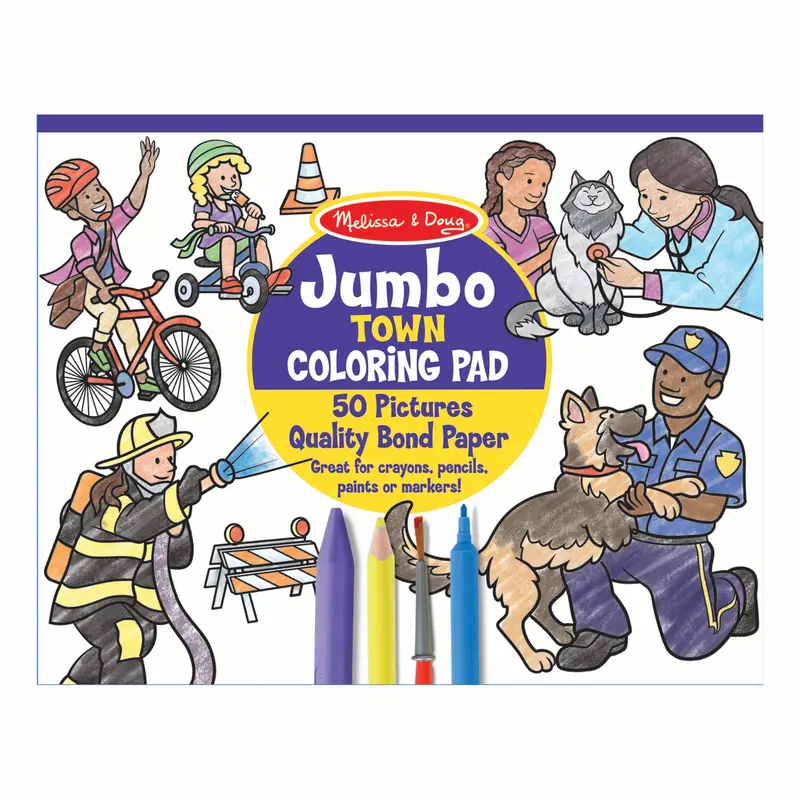 Jumbo Town-Themed Coloring Pad For Children 1