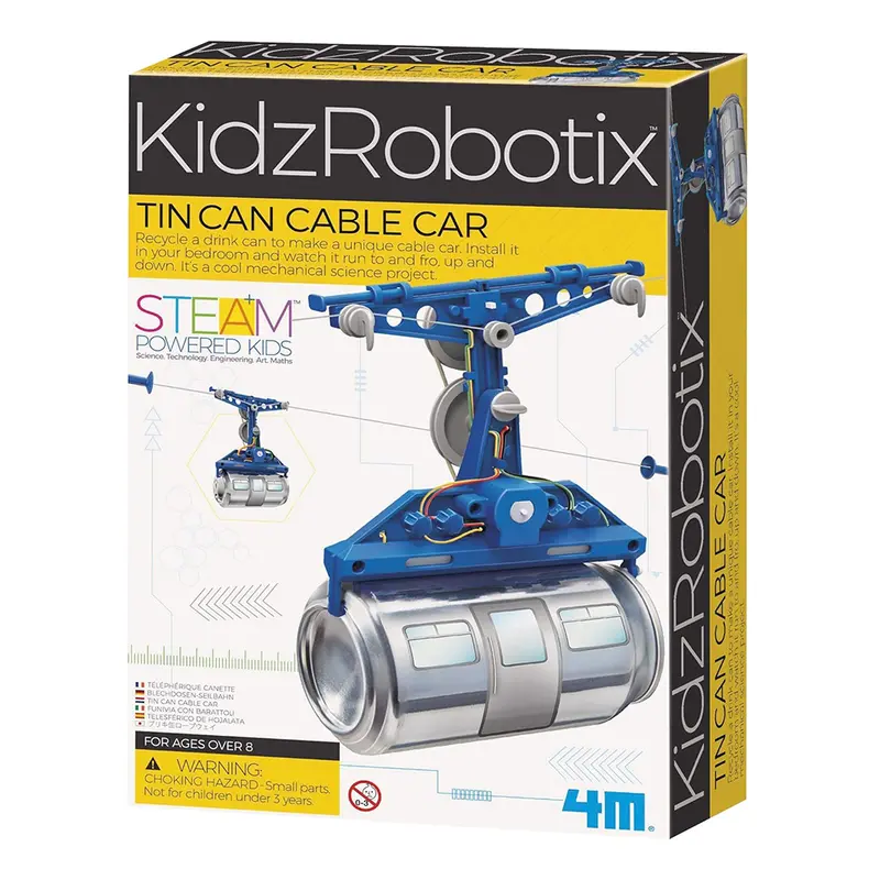 Kidzrobotix Tin Can Cable Car – Build-It-Yourself Stem Toy 1