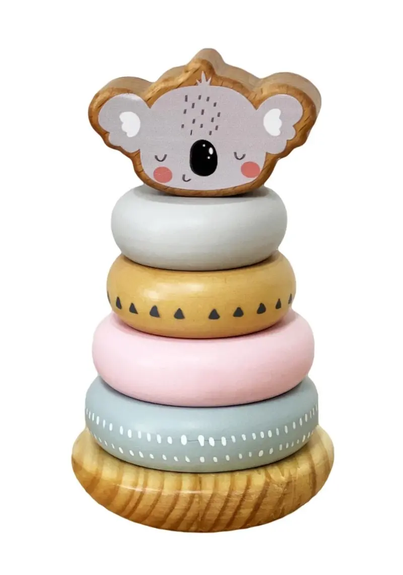 Koala-Themed Wooden Stacking Maze Toy 1