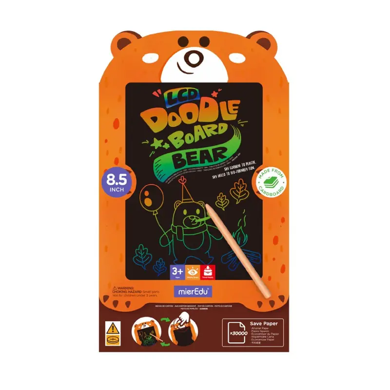 Lcd Doodle Board Featuring Bear Design – Reusable Drawing Tablet 1