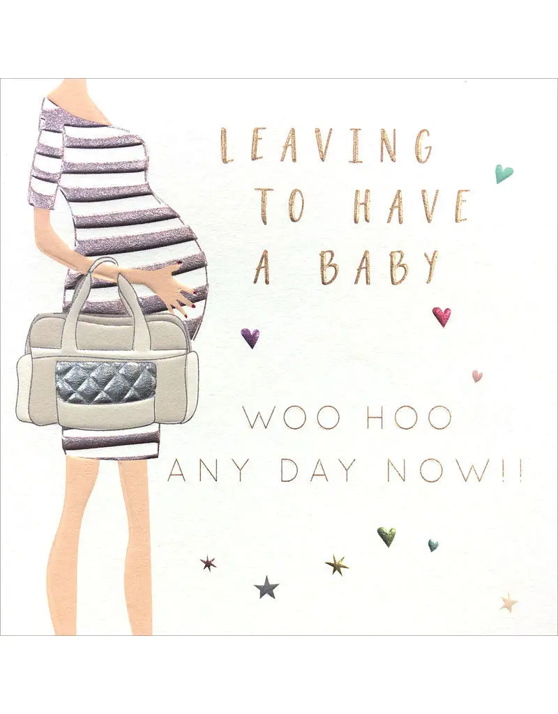 'Leaving To Have A Baby' Celebration Greeting Card 1