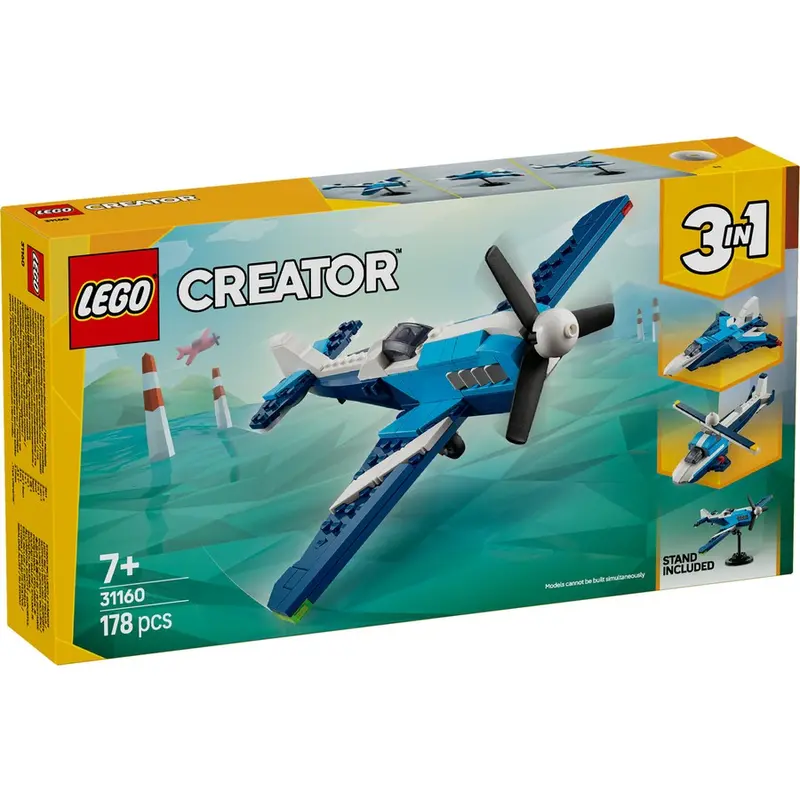 Lego Creator 3-In-1 Airplane Set: Race Plane, Jet, And Helicopter (31160) 1