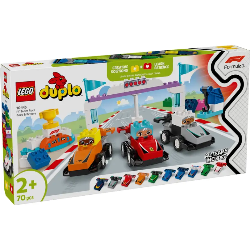 Lego Duplo F1 Racing Team Set With Cars And Drivers 10445 1