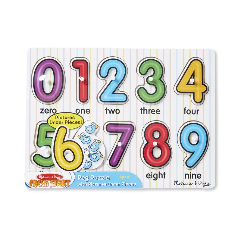 Lift-And-Learn Peg Puzzle: Numbers For Early Learning 1