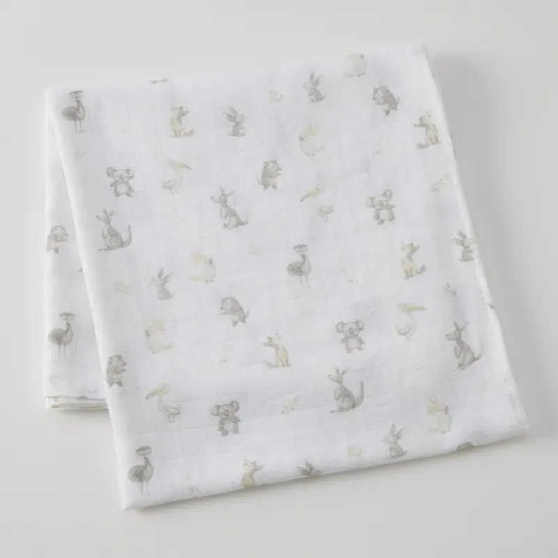 Little Aussie Critters Muslin Swaddle Blanket 1