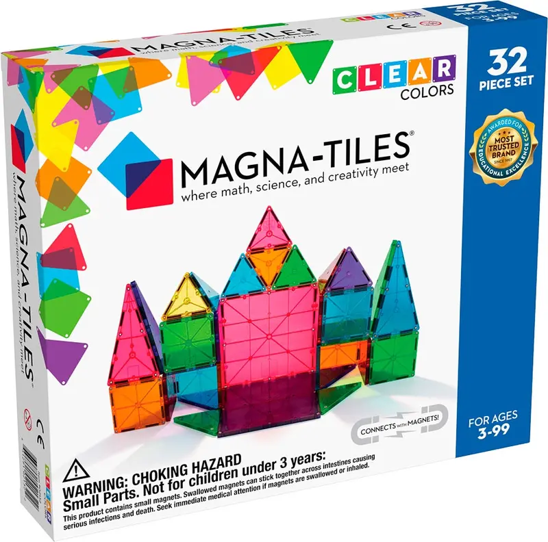 Magna-Tiles Classic 32-Piece Magnetic Building Set 1