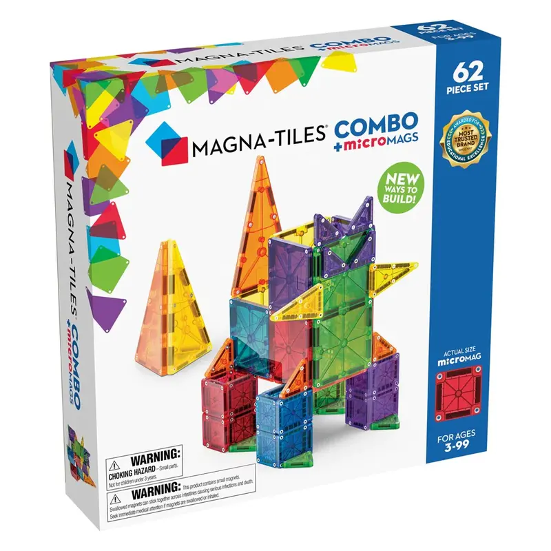 Magna-Tiles Deluxe Set With Micro Mags (62-Piece Combo) 1