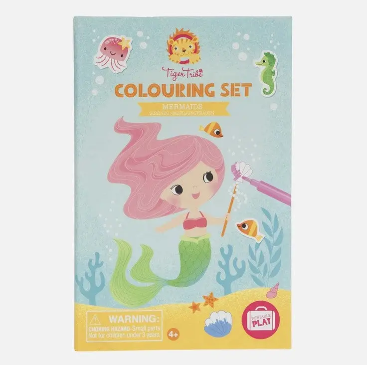 Mermaid-Themed Coloring Activity Set 1