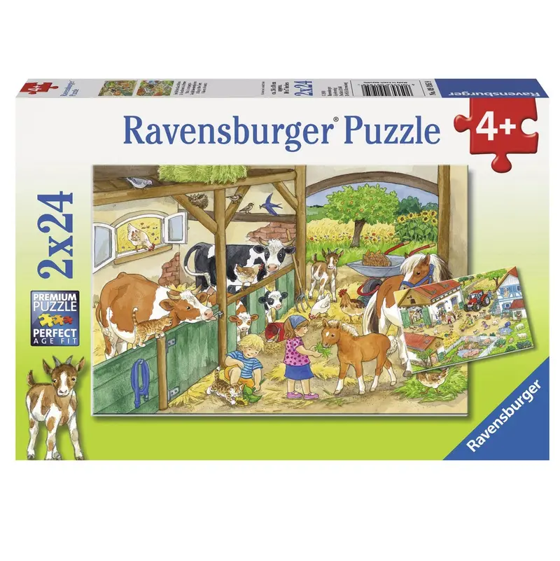 Merry Country Life Dual Puzzle Set – 2 × 24 Pieces 1