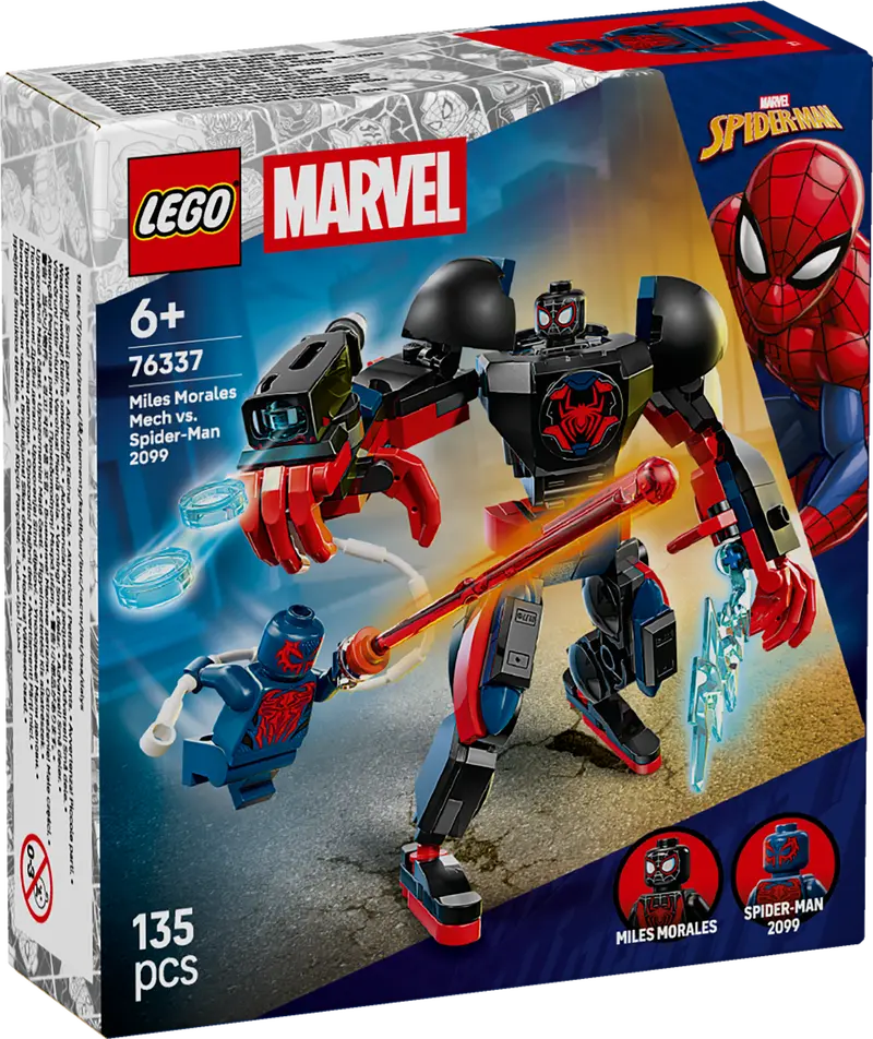 Miles Morales Vs. Spider-Man 2099 Mech Duel Lego Set 1