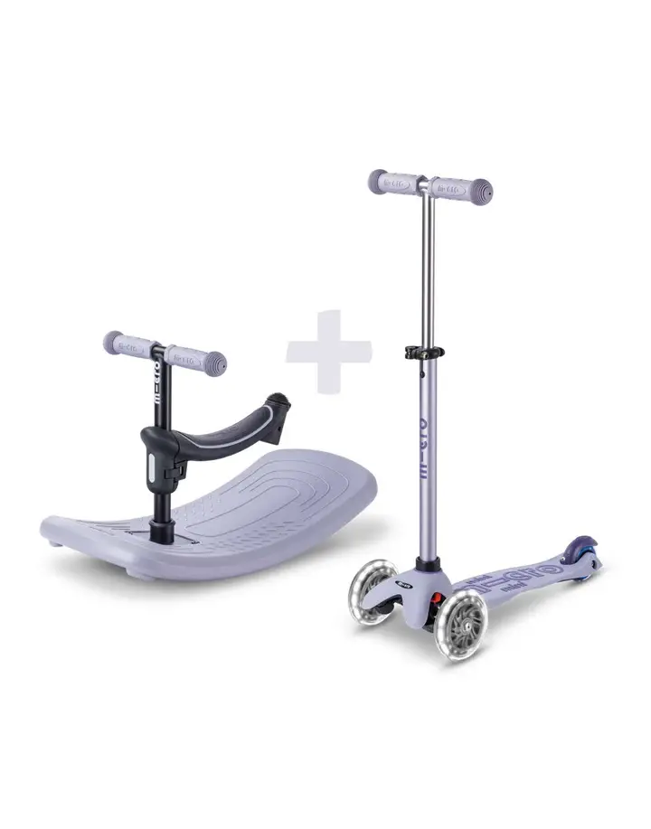 Mini Deluxe Rock & Go Led Scooter – Lavender Mist Glow Design 1