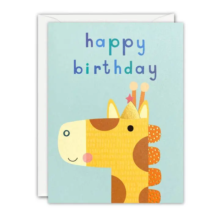 Mini Giraffe Birthday Card For Kids 1