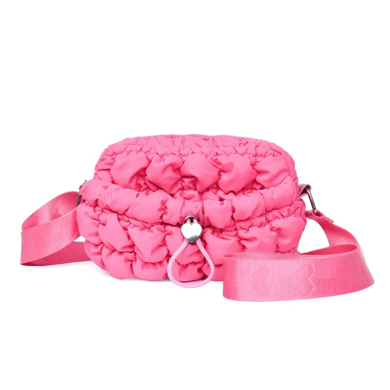 Minimalist Quilted Scrunchie Drawstring Crossbody 1