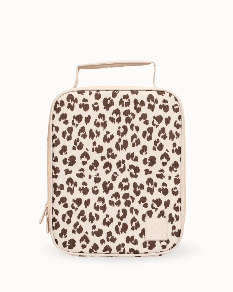 Montiico Max-Size Insulated Lunch Bag – Cream Leopard Print 1