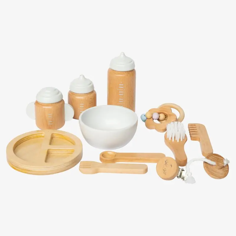 Natural Wooden Doll Accessories Set 1