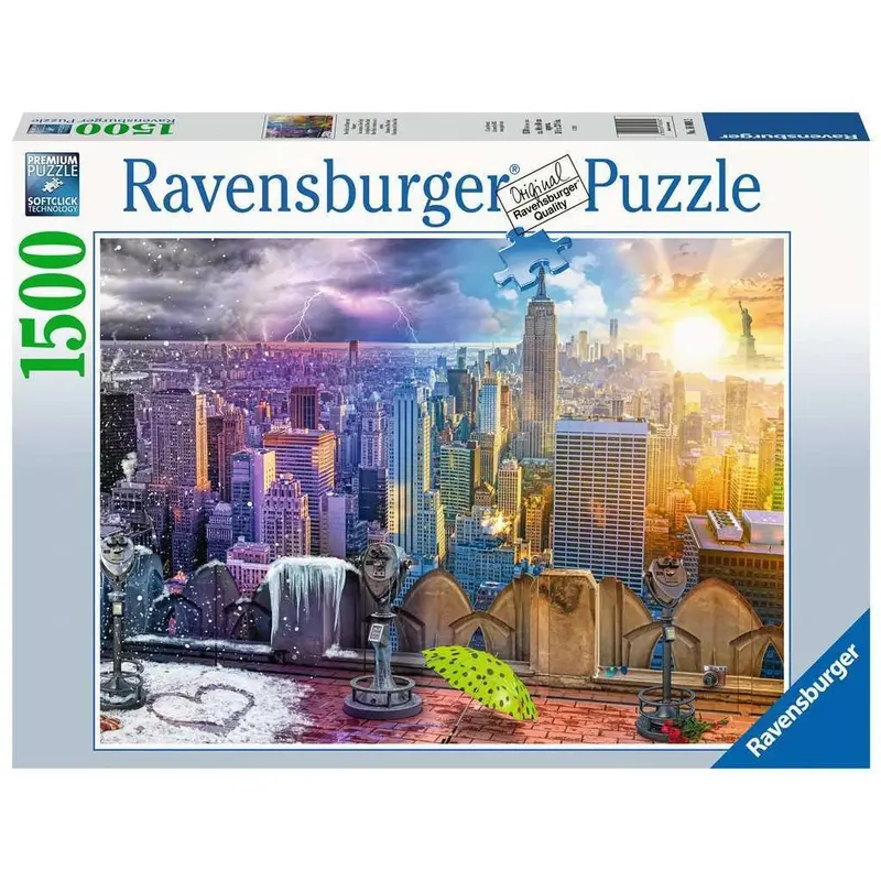 New York City Seasons – 1500-Piece Dual-Scene Jigsaw Puzzle 1