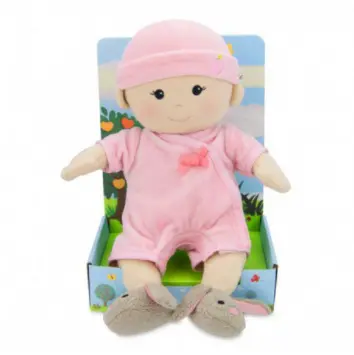 Organic Cotton Baby Doll With Natural Fibers 1