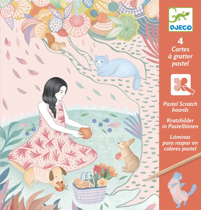 Pastel Scratch Art Kit: Picnic-Themed Activity Boards 1