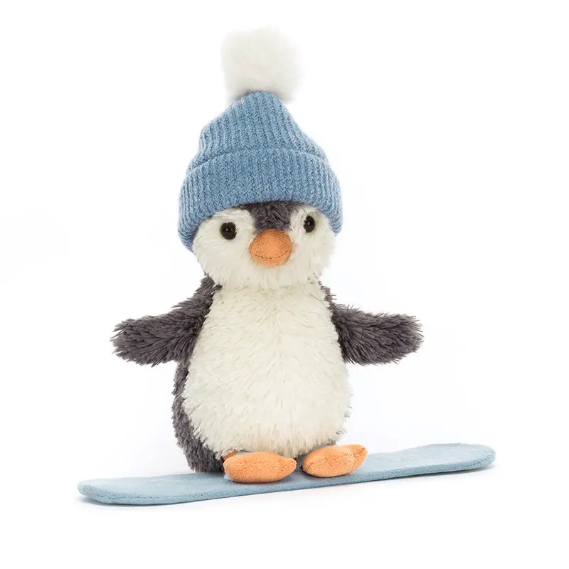 Peanut Penguin Snowboarder Plush Figure 1
