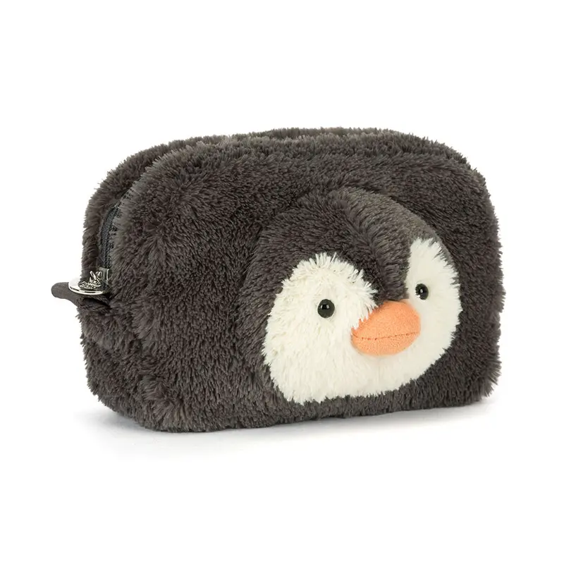 Peanut-Shaped Penguin Zippered Pouch For Kids 1