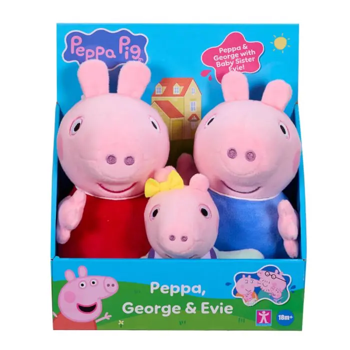 Peppa Pig Family Trio: Peppa, George & Evie Plush Set 1