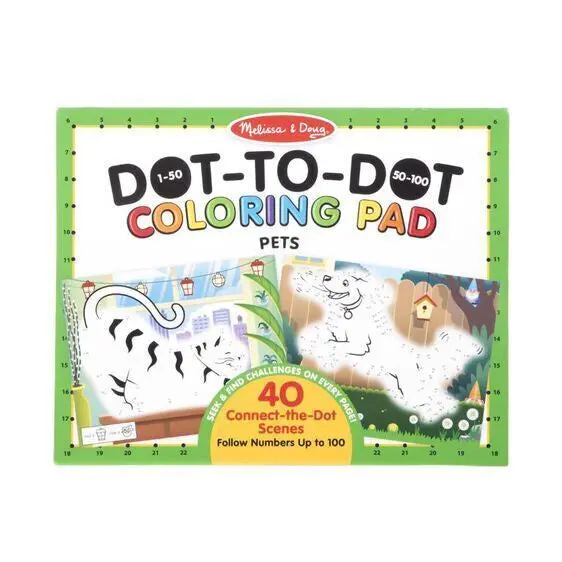 Pet-Themed Dot-To-Dot Coloring Book 1