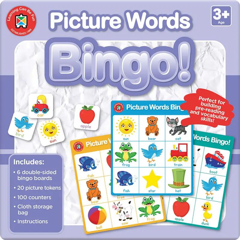 Picture Word Recognition Bingo 1