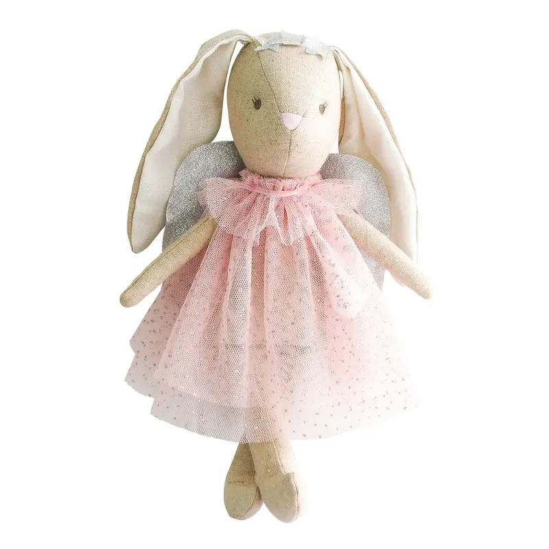 Pink Mini Angel Bunny Soft Toy 1
