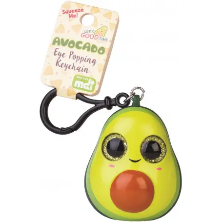 Playful Avocado-Shaped Keychain With Bold Eyes 1