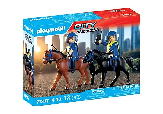 Playmobil City Action Police Squadron Playset – Helicopter, Patrol Car & Officers (71877) 1