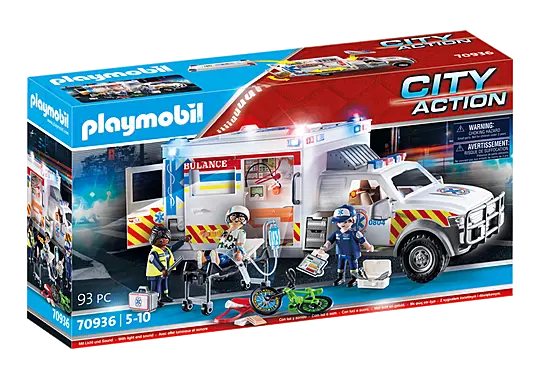 Playmobil City Action Us Rescue Ambulance – Emergency Medical Response Set (70936) 1