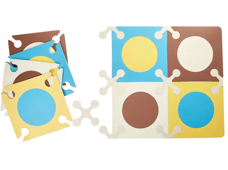 Playspot Blue And Gold Foam Play Mat Tiles 1