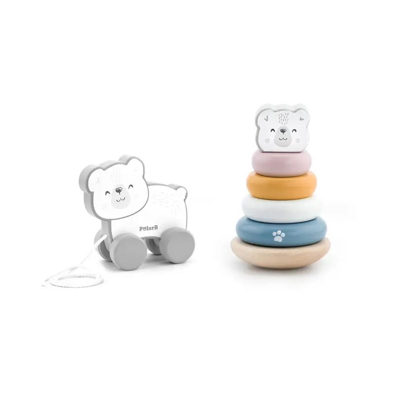 Polar Bear Pull-And-Stack Learning Toy For Early Development 1